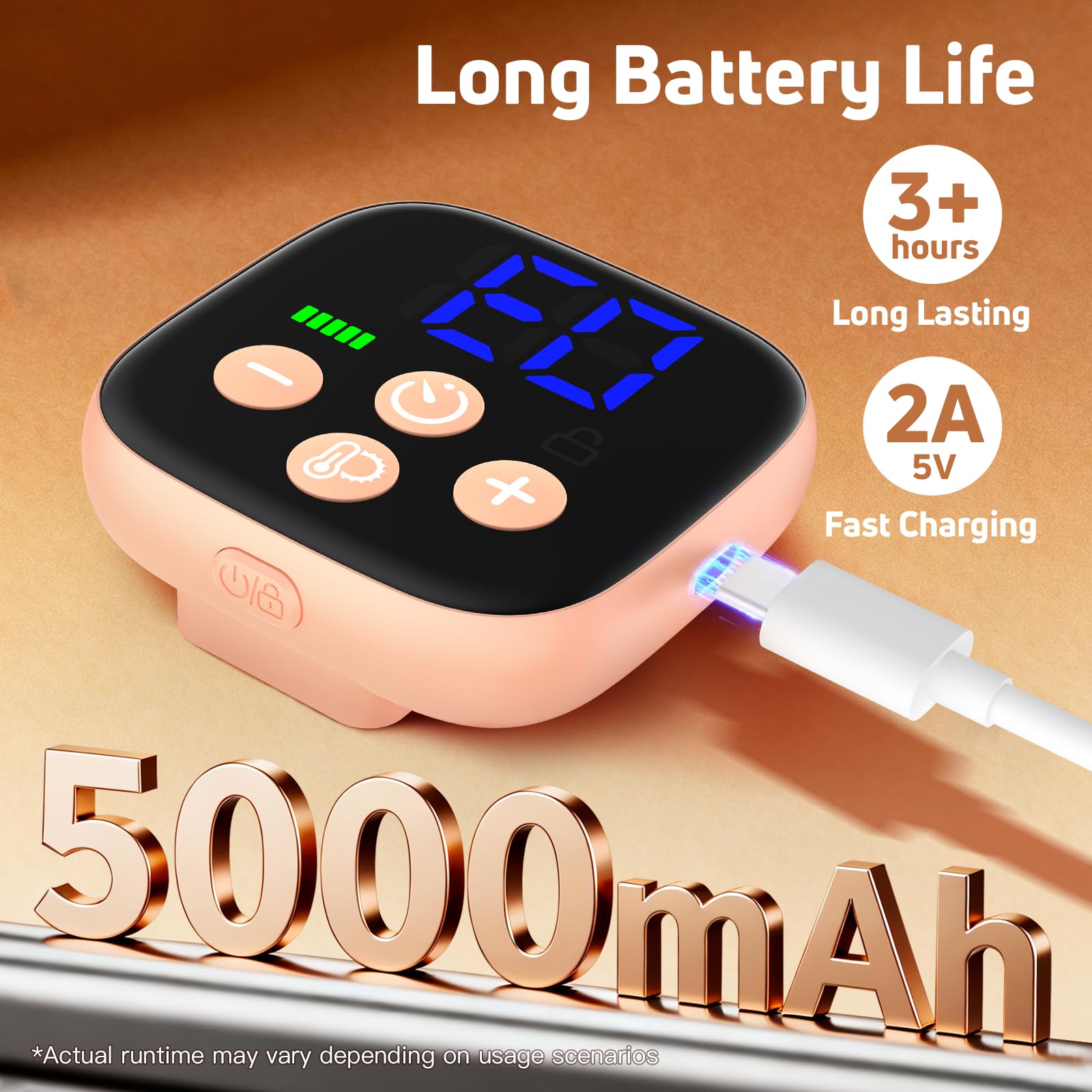 Heating Pad for Period Cramps, Portable Heating Pad for Back - Instant Soothing Menstrual Cramp Relief, Cordless Heating Pads Rechargeable with 5000mAh Battery, 6 Heat Settings, 10-99 Mins Timer WARMELLEAu supplements