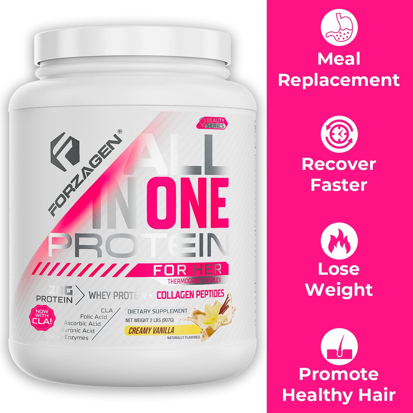 Forzagen All in One Protein for Her, Protein Powder for Women with Collagen Peptides ForzagenUS supplements