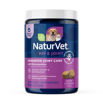 NaturVet ArthriSoothe-Gold Level 3 Advanced Joint Care for Dogs – Soft Chew Dog Supplement with Glucosamine, MSM, Chondroitin & Hyaluronic Acid – Wheat-Free Pet Supplements – 180 Ct. NaturVetAu supplements