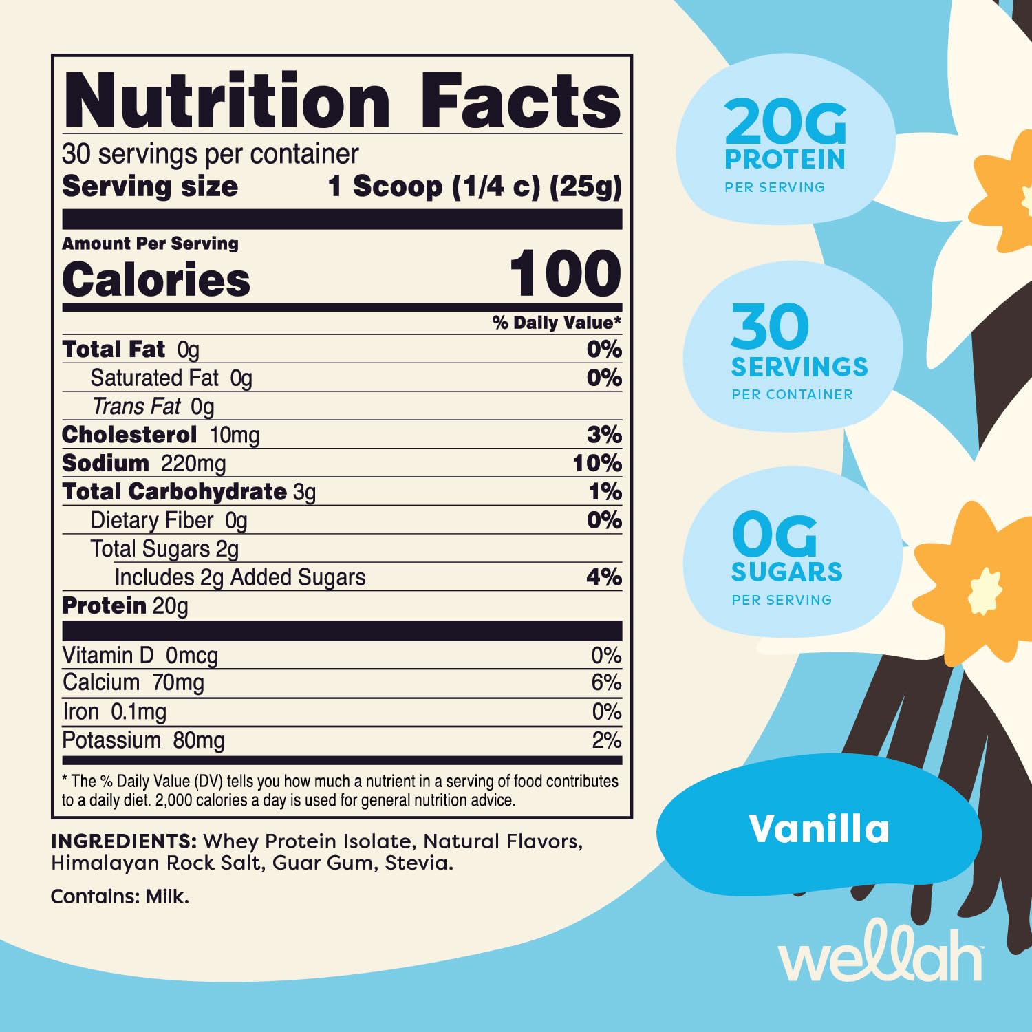 Wellah Your Whey (30 Servings, Vanilla) - Whey Protein Isolate Protein WellahUS supplements