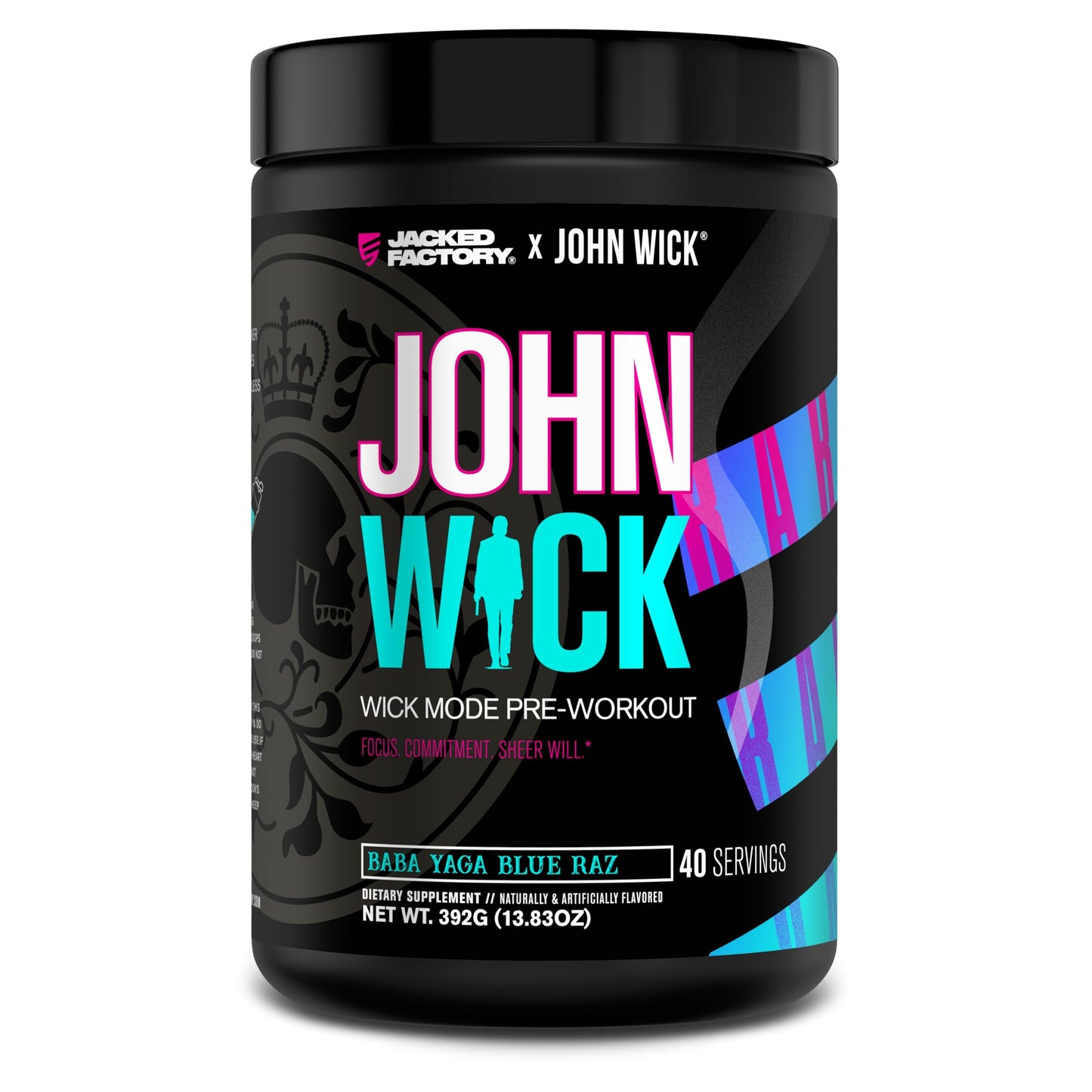 Jacked Factory X John Wick - Wick Mode Pre Workout Powder - Intense Energy, Battle-Ready Focus, Unstoppable Commitment, and Sheer Will Jacked FactoryUS supplements