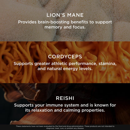 The Genius Brand Genius Mushroom - Plant-Based Supplement for Immune, Focus & Energy Support - Lion's Mane, Cordyceps & Reishi - Organic & Non-GMO - Butter Toffee - 60 Soft Chews The Genius BrandUS supplements