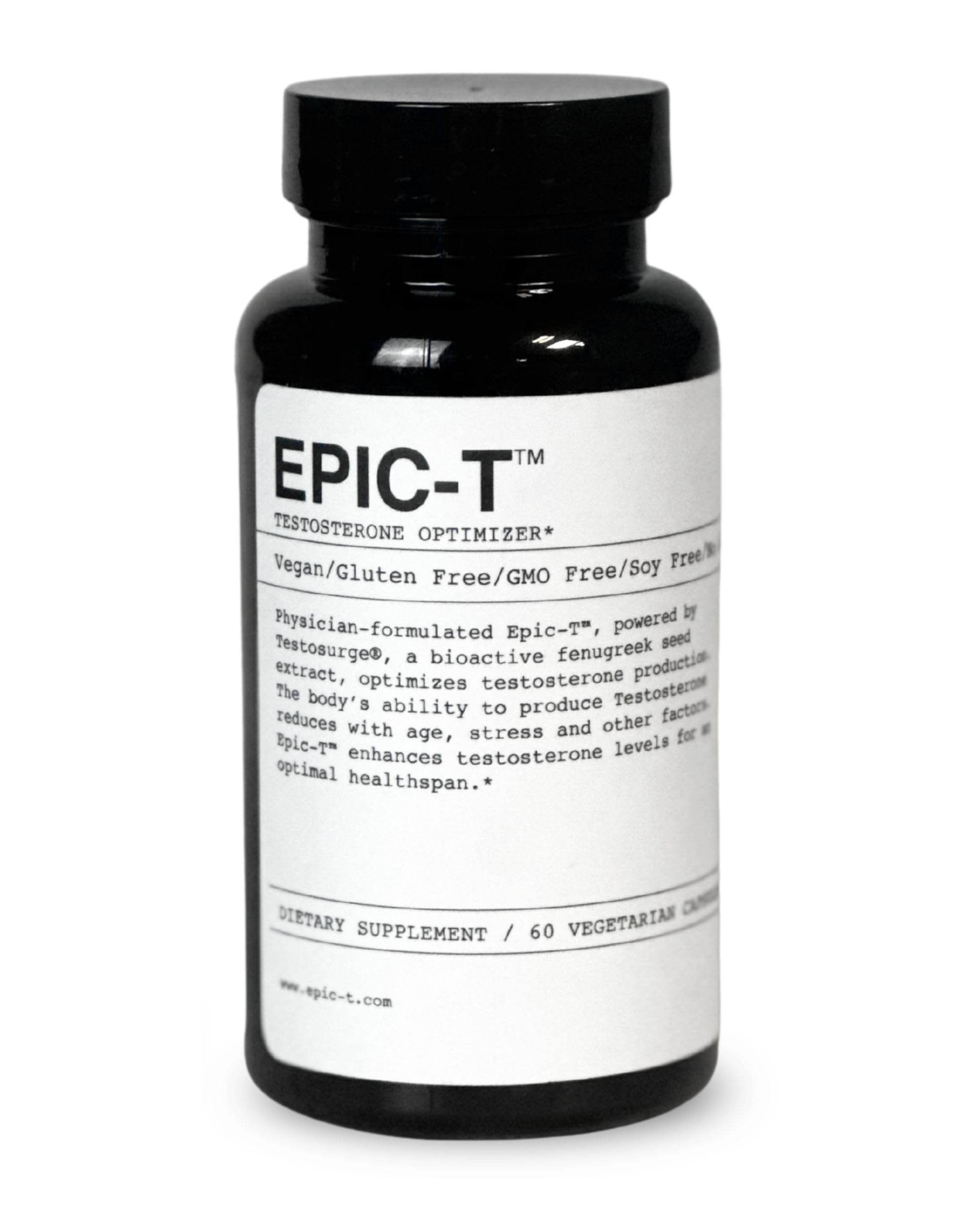 EPIC-T Testosterone Support Supplement for Men | Plant-Based Formula with Testosurge, B-Complex, B12, Zinc & Boron | Vegan, Non-GMO Daily Support EPICAu supplements