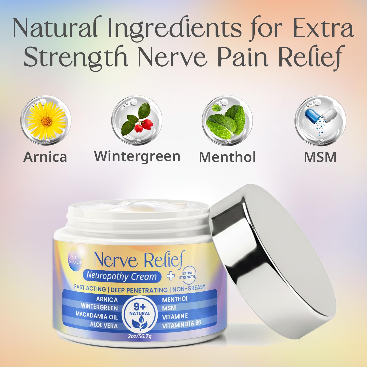 PURPLE CANYON Nerve Pain Relief Cream for Neuropathy – for Feet & Legs | MSM, Arnica, Alpha Lipoic Acid | Fast-Absorbing, Non-Greasy Formula | 2 oz PURPLE CANYONAu supplements