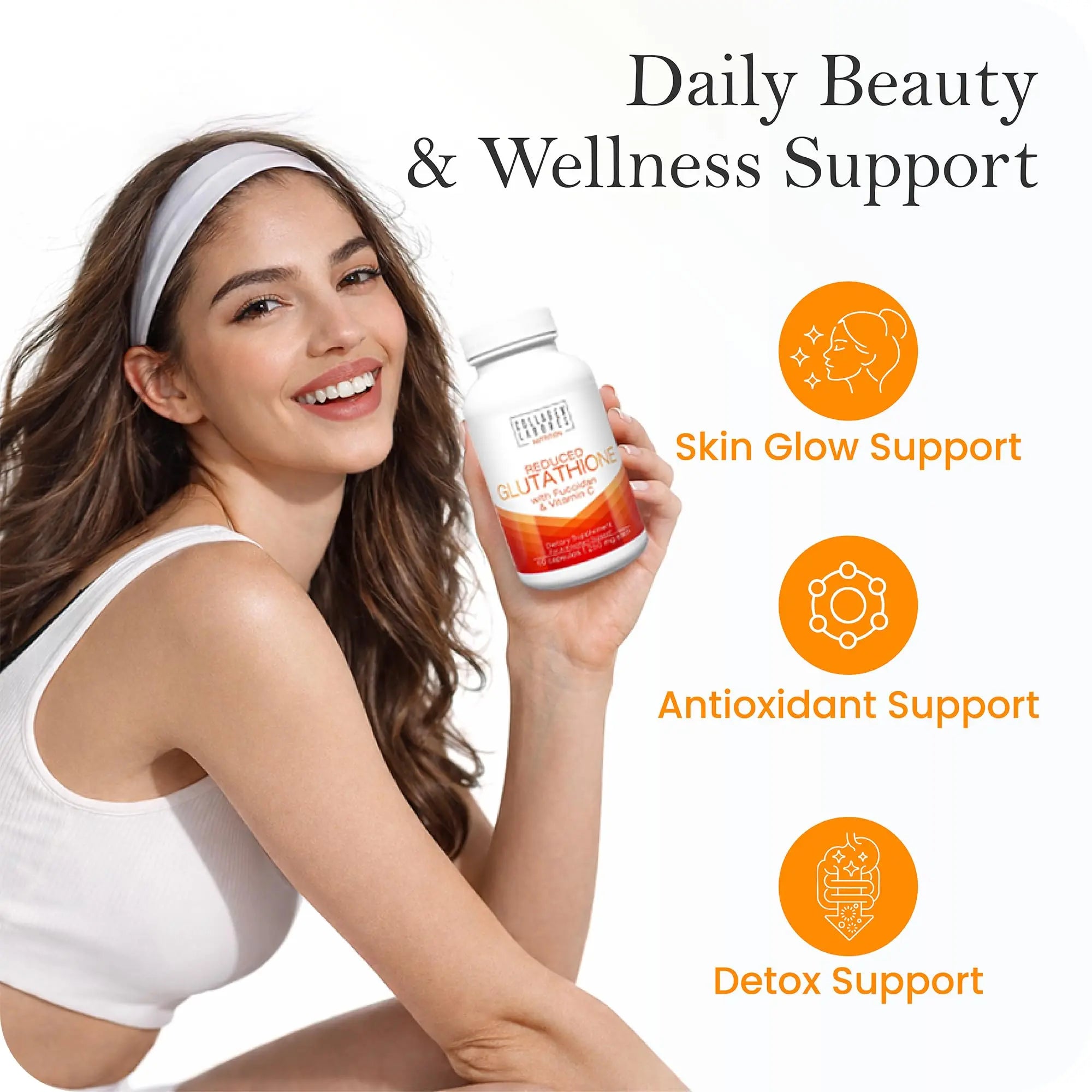 Advanced Glutathione Complex 500mg – with Fucoidan & Vitamin C – Antioxidant Support for Skin Glow, Detox & Immune Health – Non-GMO, Made in USA (60 Capsules) Collagen Laborésnz supplements