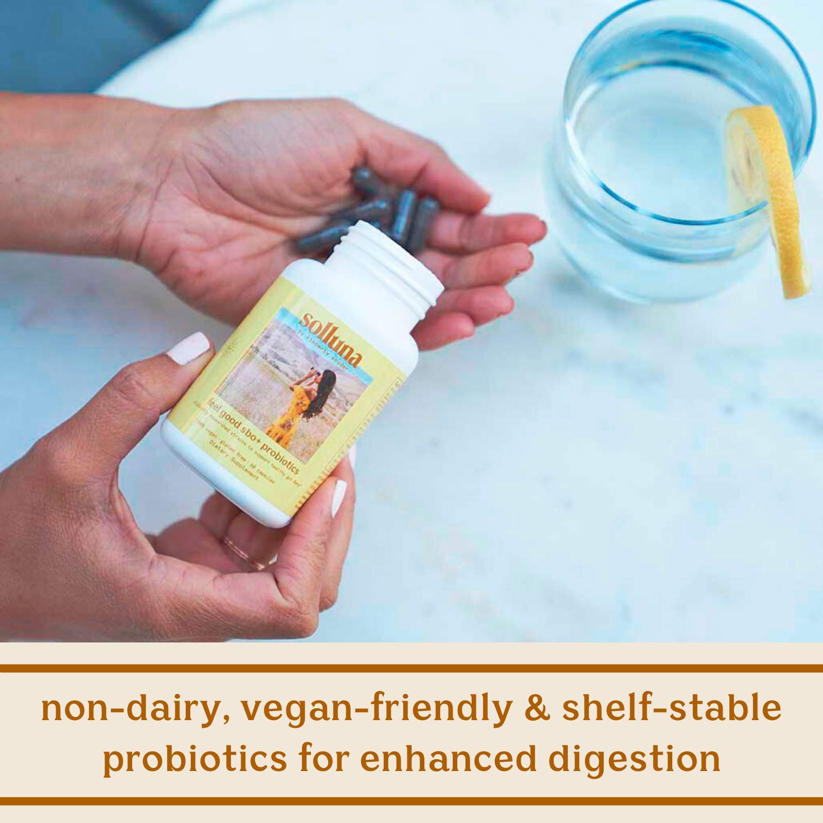 Feel Good SBO Probiotics — Soil Based Organisms (SBOs), Prebiotics, Postbiotics, Humic Acid, Shilajit, Chaga & Turkey Tail Mushroom for Digestion — Solluna by Kimberly Snyder (60CT) Vegan & Non-GMO Solluna by Kimberly SnyderAu supplements