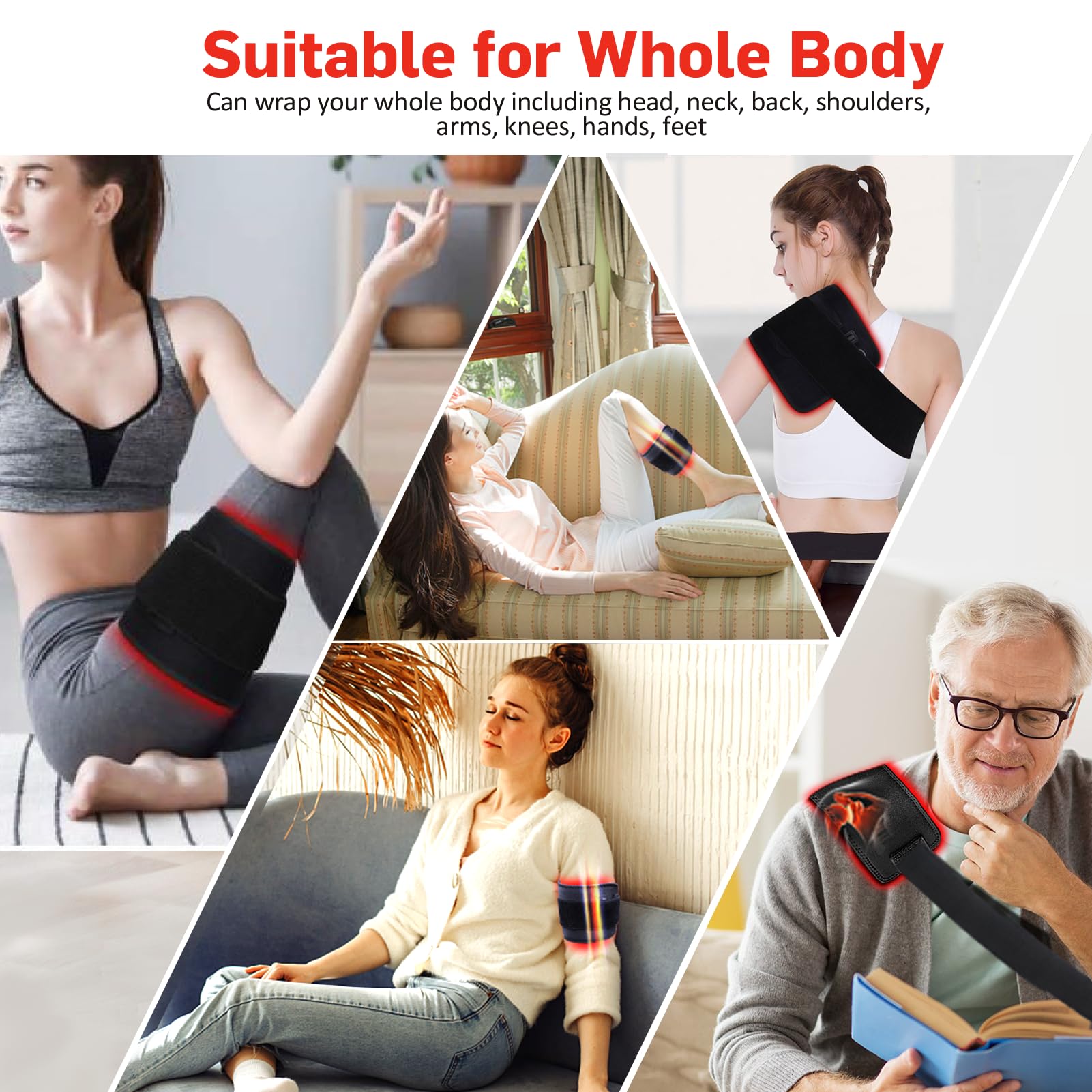 Red Light Therapy Belt, Infrared Light Therapy for Body, Wearable Wrap with Timer GMOWNWAu supplements