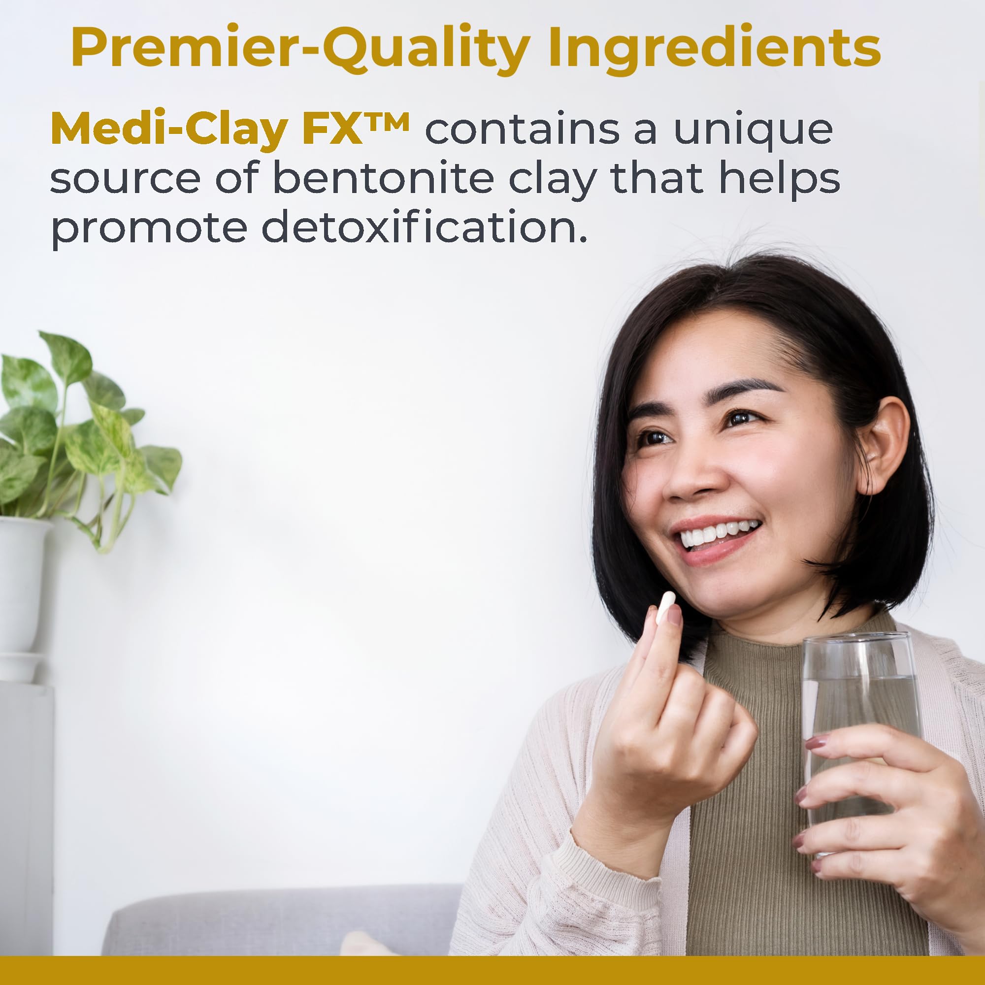 Premier Research Labs Medi-Clay-FX: Bentonite Clay Capsules for Detoxification | Food Grade Smectite Supplement | Absorb Toxins, Supports Cellular Health and Mold Detox - 90 Capsules Premier Research LabsAu supplements