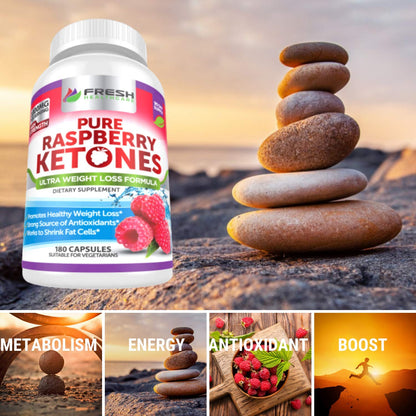 FRESH HEALTHCARE Pure 100% Raspberry Ketones Max 1000mg Per Serving - 3 Month FRESH HEALTHCAREUS supplements