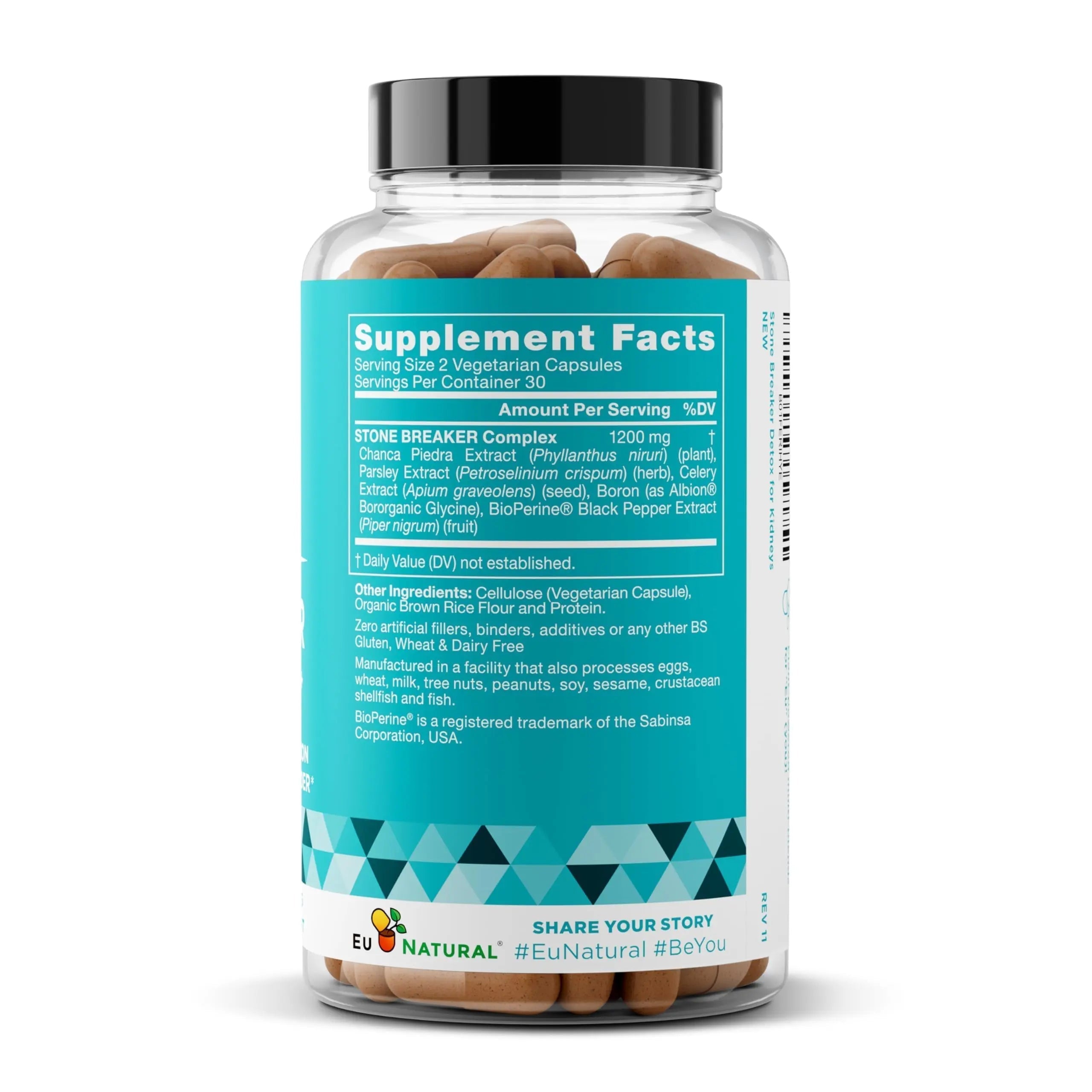Chanca Piedra Stone Breaker - The Original Stone Breaking Formula with Celery Seed & Parsley - Supports Kidney, Gallbladder & Urinary Tract Cleansing to Help Flush Impurities - 60 Vegetarian Capsules Eu NaturalAu supplements
