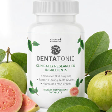 Nature’s NutriWave DentaTonic – Daily Oral Supplement with Guava Fruit, Hydroxyapatite & Enzyme Blend – Made in USA Non-GMO, Stimulant-Free Formula – 30 Tablets, 1 Month Supply Nature’s NutriWaveAu supplements