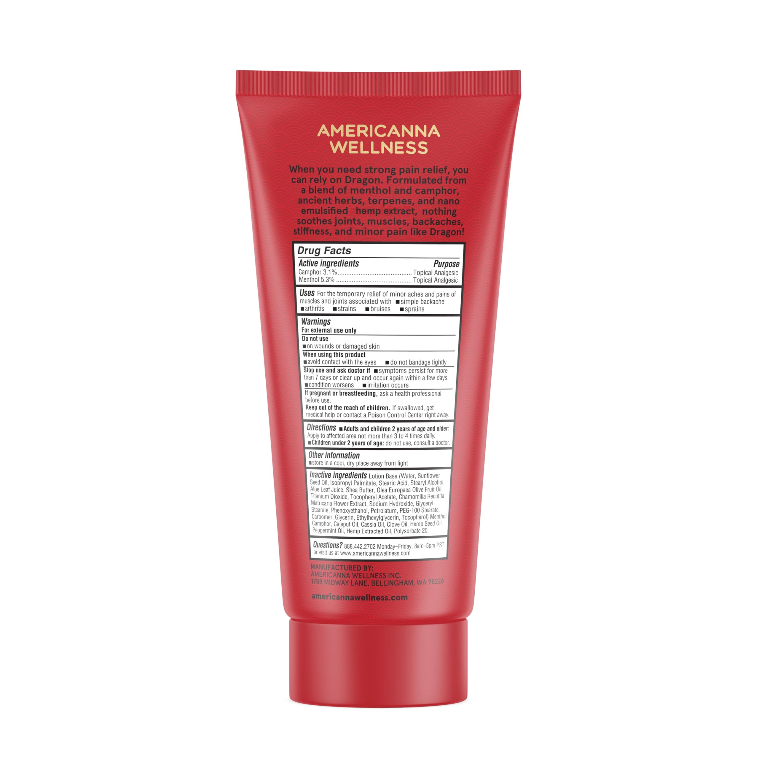 Americanna Wellness Dragon Lotion 3.4oz Regular Red Americanna WellnessAu supplements