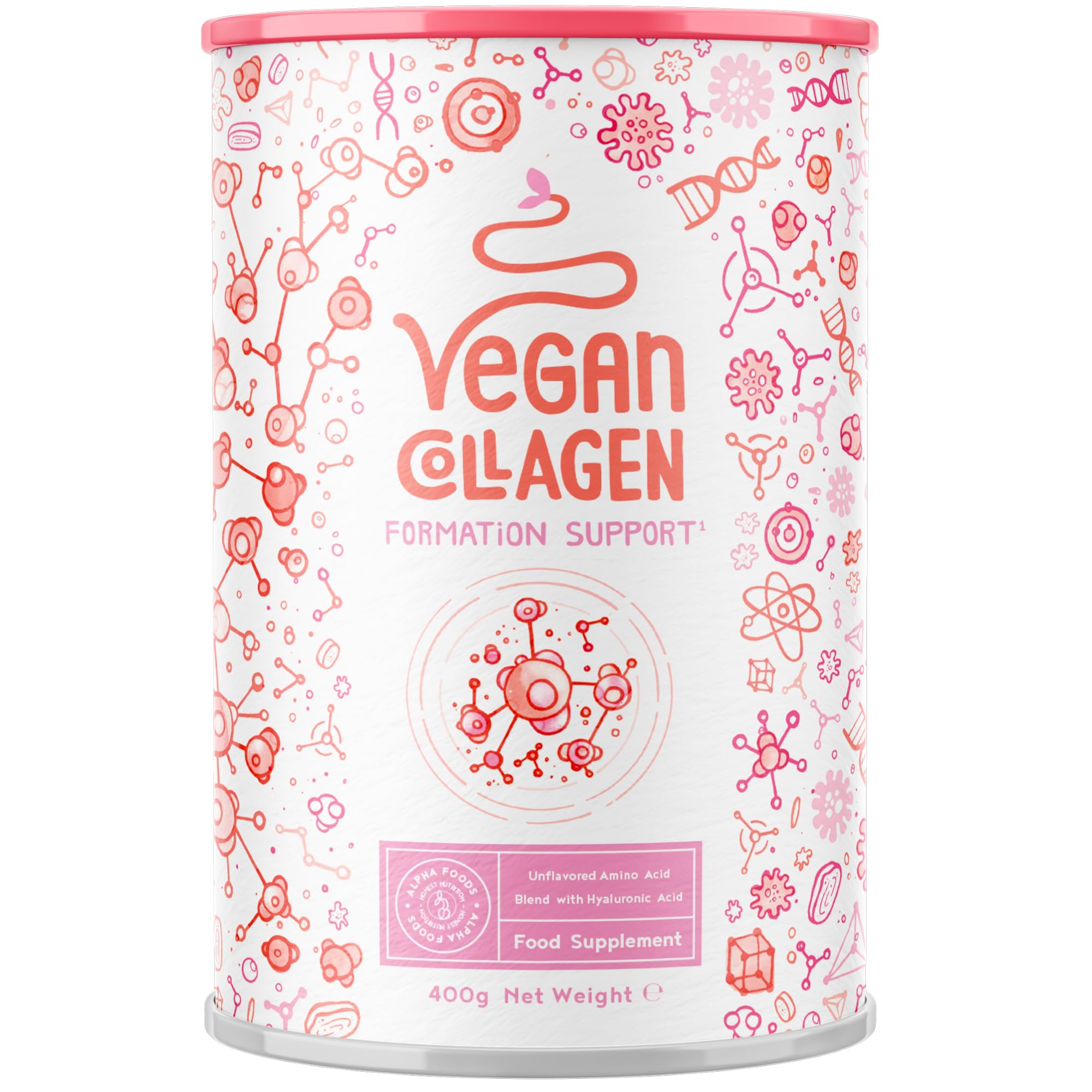 Vegan Collagen Powder with Hyaluronic Acid - Unflavoured 400g Powder Alpha FoodsAu supplements