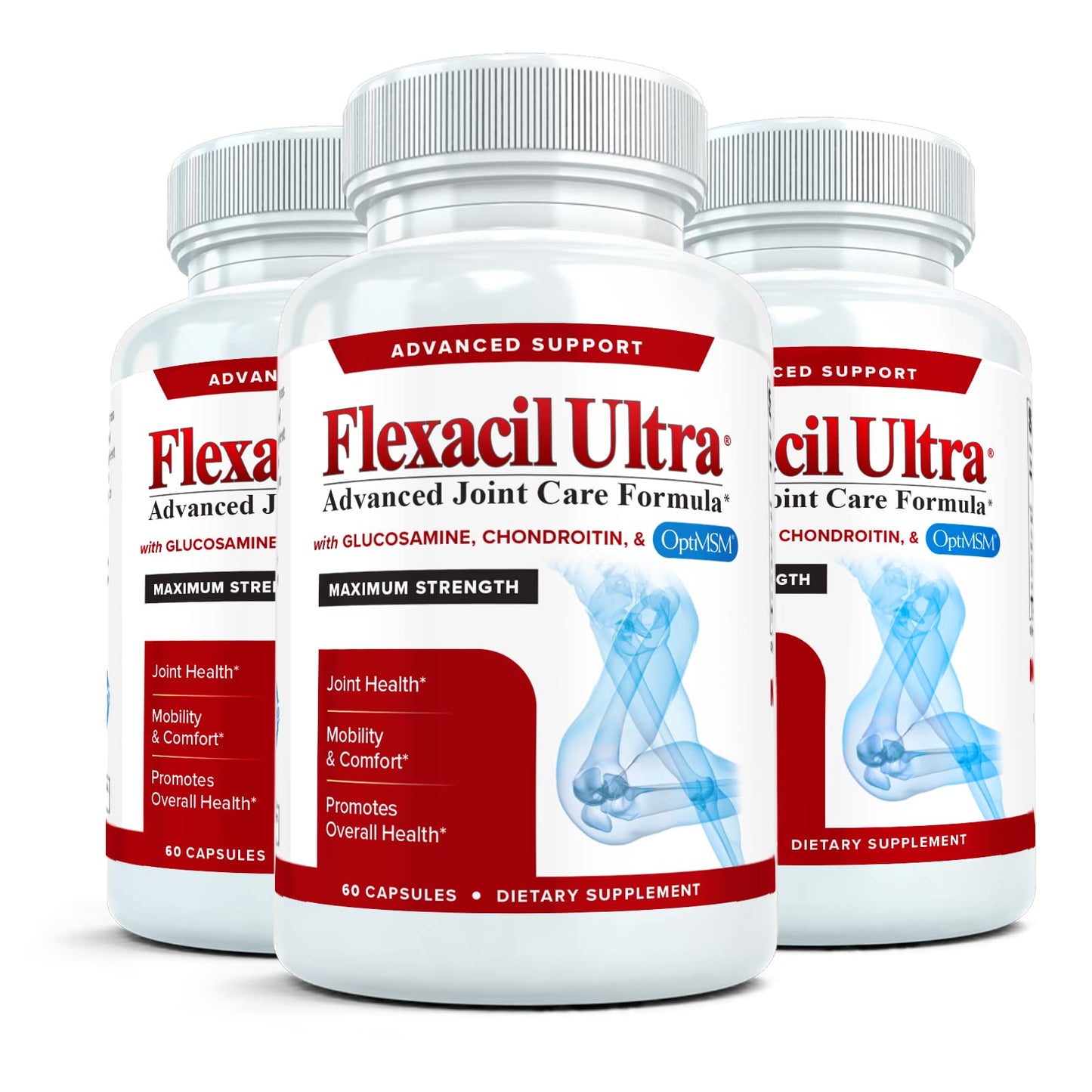 Flexacil Ultra (3 Bottles) Maximum Strength Joint Health & Support Supplement | Glucosami Flexacil UltraUS supplements