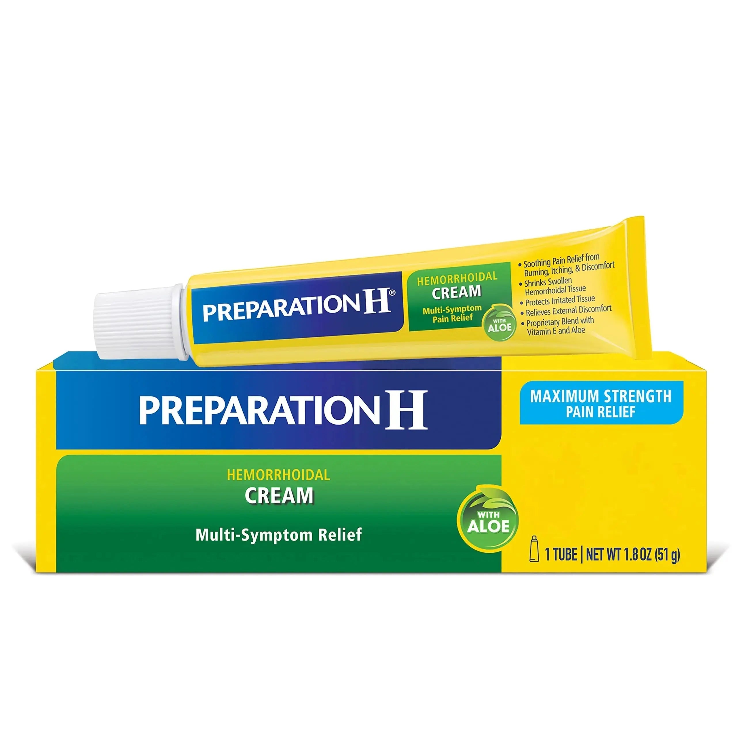 Preparation H Hemorrhoid Cream with Aloe for Multi-Symptom Relief - 1.8 Oz Tube Preparation HAu supplements
