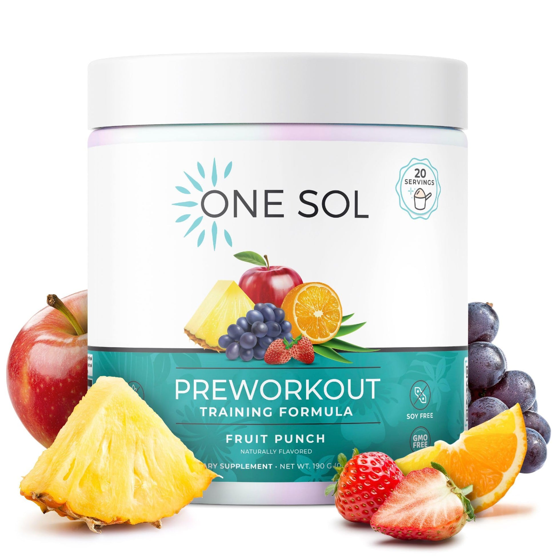 One Sol Pre-Workout for Women, Enhanced Pump & Focus, No Jitters Or Crash, Natural One SolAu supplements