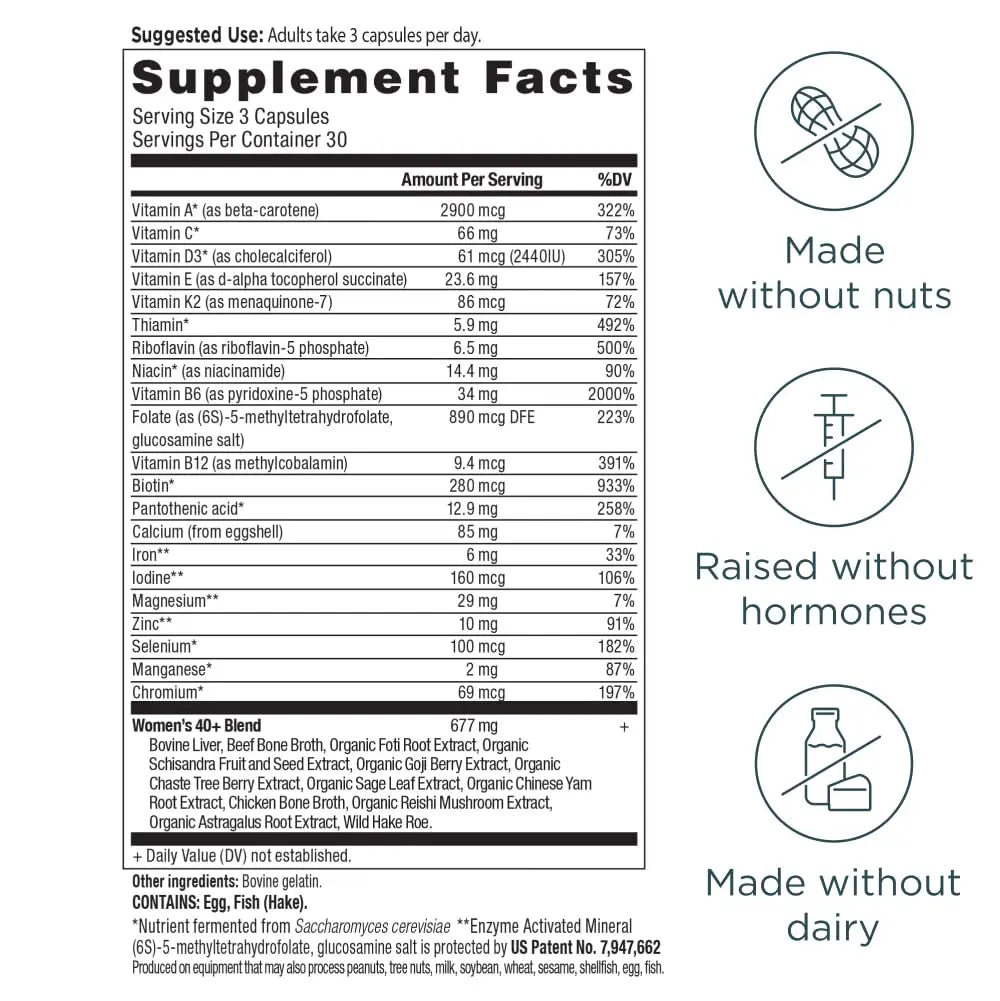 Ancient Nutrition Multivitamin for Women 40, Multi Vitamin and Immune Support with Vitamin D & C, 20 Vitamins and Minerals Ancient NutritionAu supplements