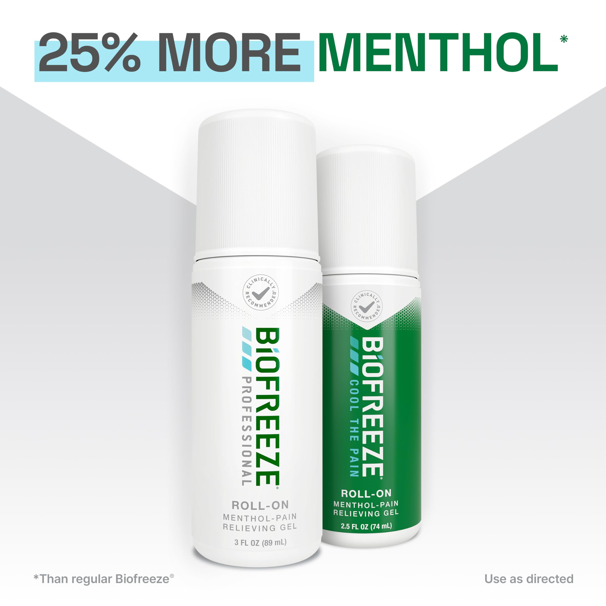 Biofreeze Professional Pain Relief Roll On, Travel Size Arthritis Discomfort Reliever, Fast Acting & Long Lasting Formula, Cooling Menthol Gel 3 Fl Oz (Pack of 3) BiofreezeAu supplements