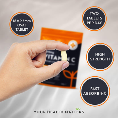 Vitamin C Tablets 1100mg – 180 Premium Vegan and Vegetarian Tablets – 3 Month Supply NutravitaUS supplements