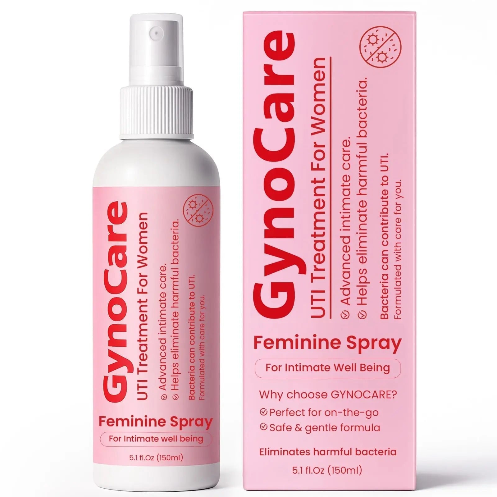 Feminine Spray | UTI Treatment for Women | UTI Defense & Intimate Odor Control | Daily Feminine Hygiene Spray | Eliminate Harmful Bacteria | Gentle, Safe, Travel-Friendly & pH-Balanced | 5.1 fl oz Terramed Just Think ComfortAu supplements