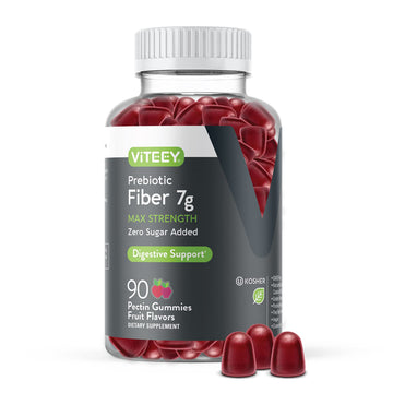 Prebiotic Fiber Gummies 7G Extra Strength [Zero Sugar Added] Digestive Heath Regularity ViteeyAu supplements