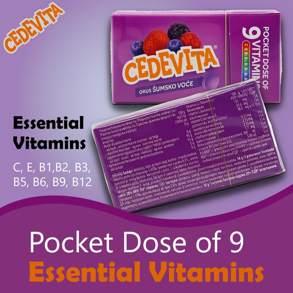 Cedevita Multivitamin Healthy and Sweet Candies - Pack of 8 (Forest Fruit) SORINAUS supplements