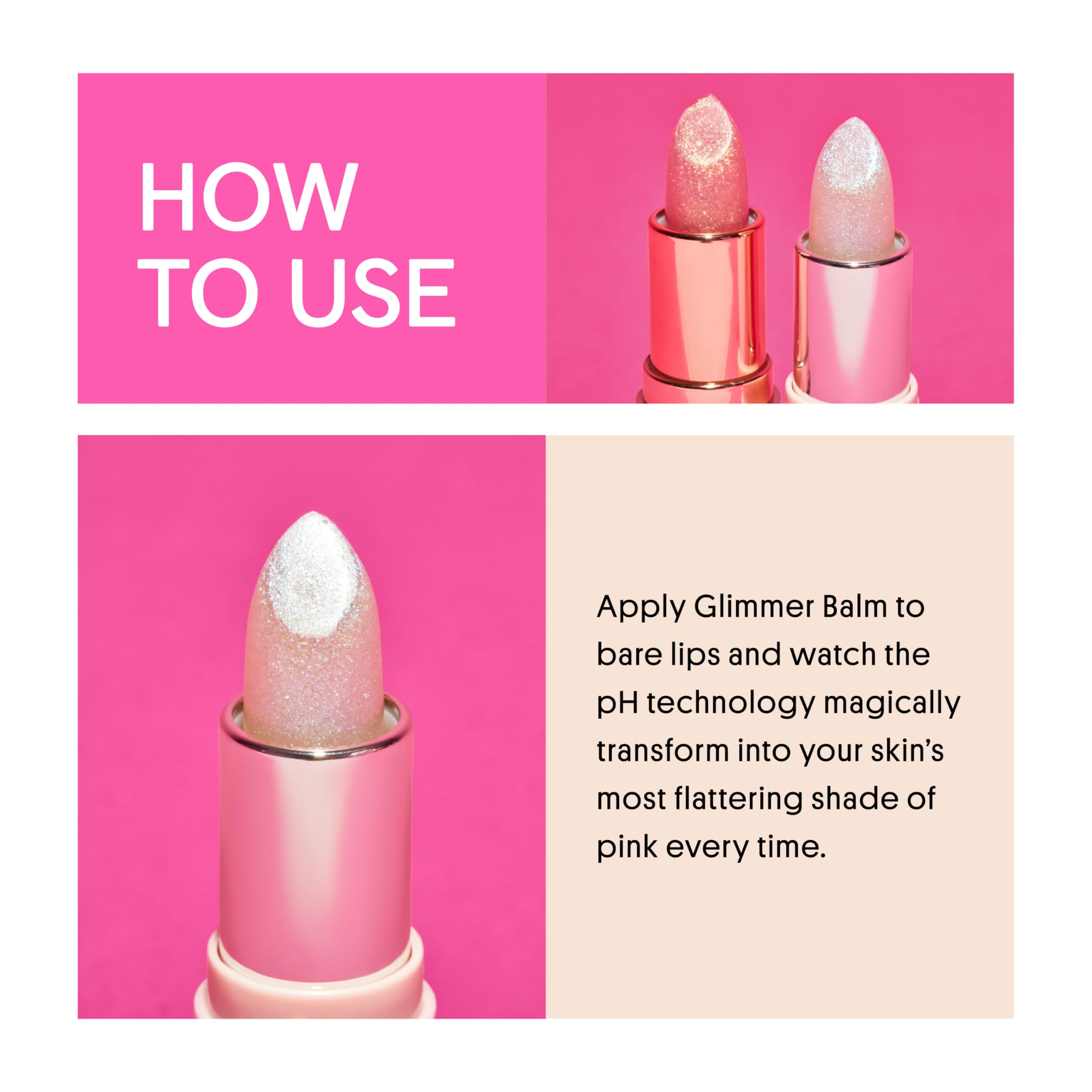 Winky Lux Unicorn Glimmer Balm -Hydrating ph Lip Balm, Natural Pink Tint with pH Color Changing, Moisturize & Soften Lips While Leaving Sheer Pink Tint, with Vanilla Scent Winky LuxAu supplements