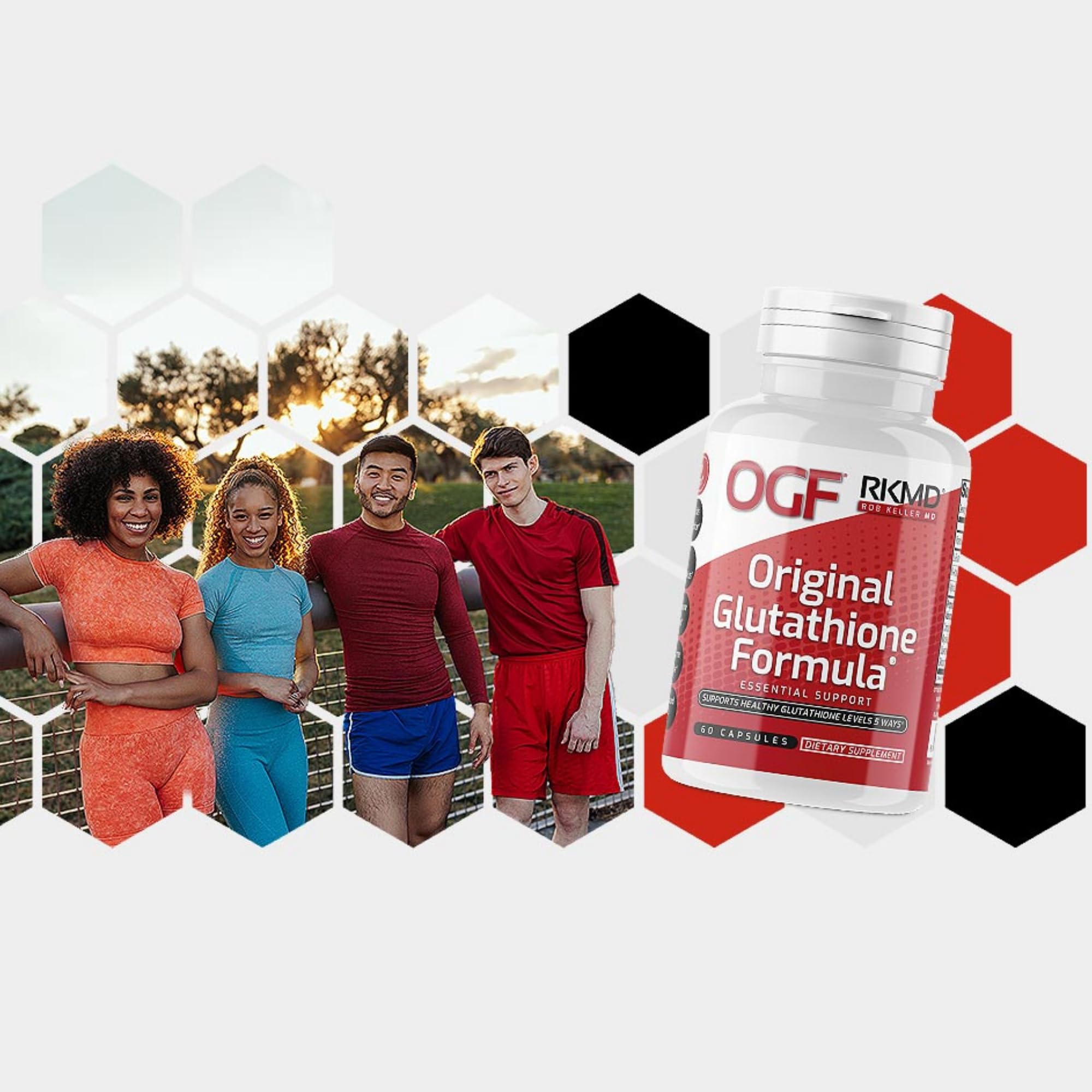 Original Glutathione Formula Essential Support, RobKellerMD, Advanced Antioxidant Formula, Helps Body Produce Glutathione Naturally for Detox, Immune Health, Mental Clarity, & Daily Wellness, 60 caps Rob Keller MDAu supplements