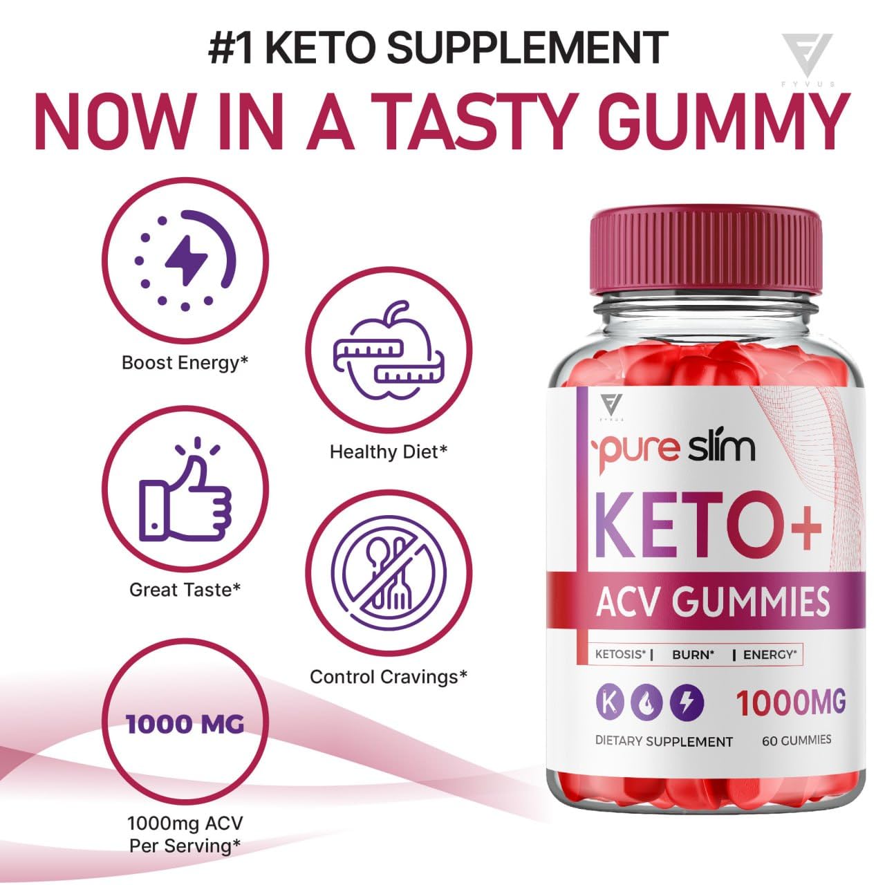 (2 Pack) Pure Slim Keto ACV Gummies, Pure Slim Keto ACV Gummies Advanced Kelly Clarkson FyvusAu supplements