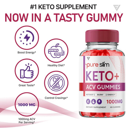(2 Pack) Pure Slim Keto ACV Gummies, Pure Slim Keto ACV Gummies Advanced Kelly Clarkson FyvusUS supplements