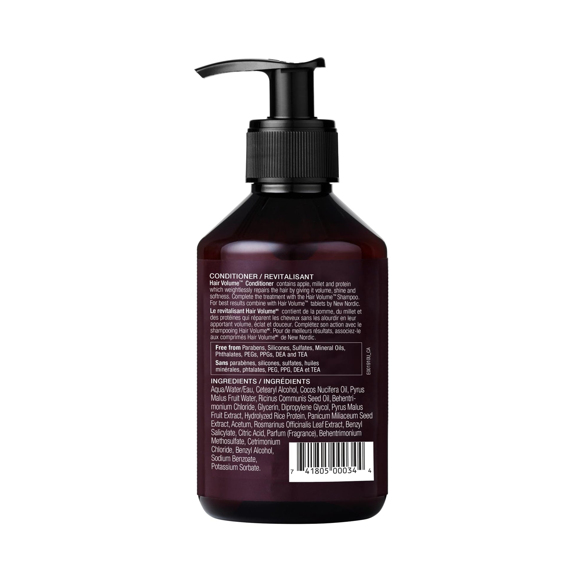 New Nordic Hair Volume Conditioner, Creamy Herbal Recipe to Weightlessly Hydrate, Volumize, Soften & Shine, Vegan, Clean Ingredients, 8.5 Fl Oz NEW NORDICAu supplements