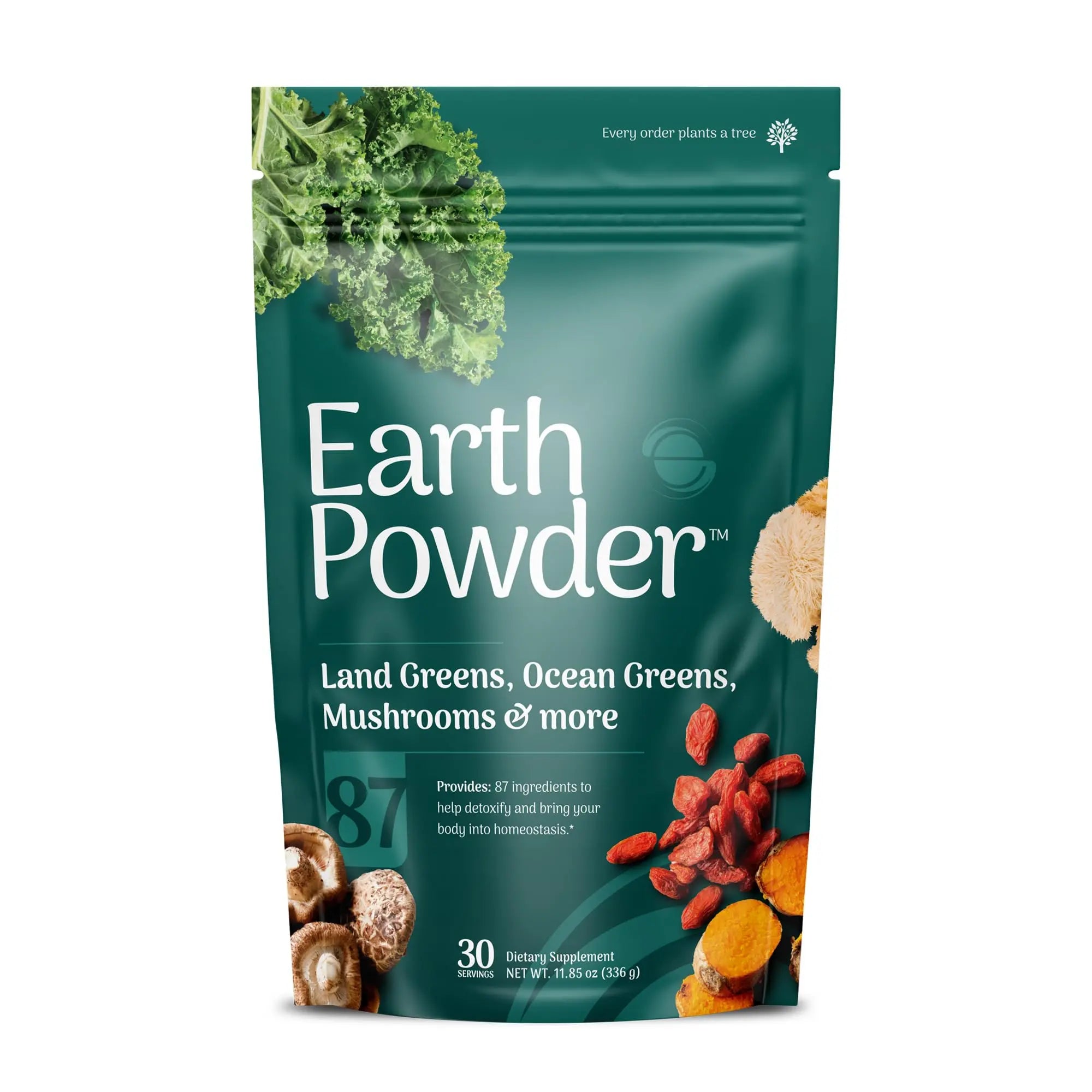 Earth Powder Daily Foundational Nutrition Supplement with 28 Greens & 10 Mushrooms | 87 Nutrients for Energy, Gut Health & Mental Clarity Earth PowderAu supplements