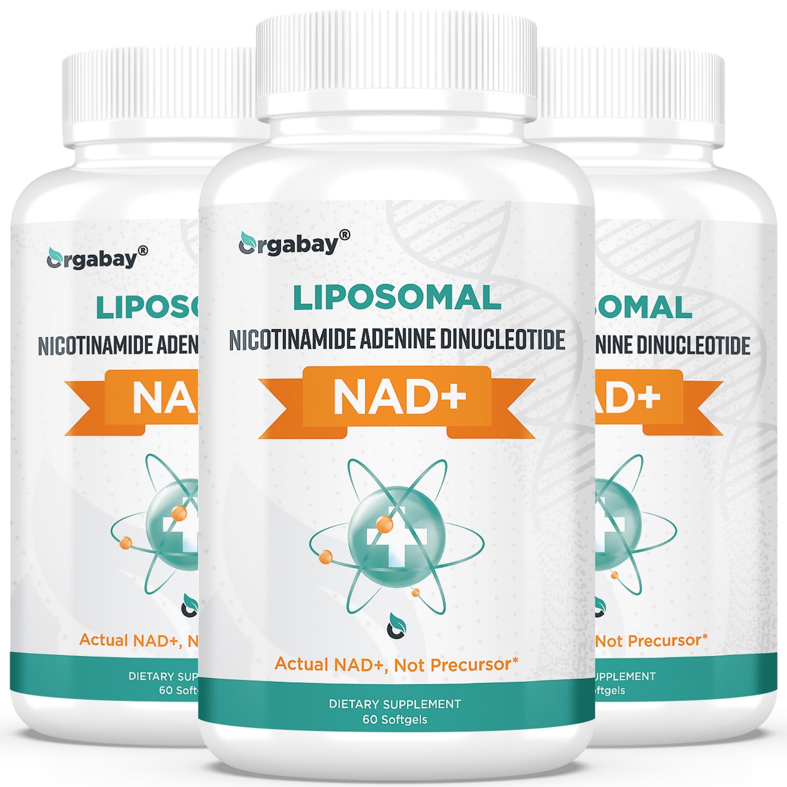 Orgabay Liposomal NAD+ Supplement 500 mg, High Absorption, Boost NAD+ with TMG 250 mg, Actual NAD Plus More Efficient Than Nicotinamide Riboside, Support Cellular Energy, Healthy Aging | 180 Softgels OrgabayAu supplements