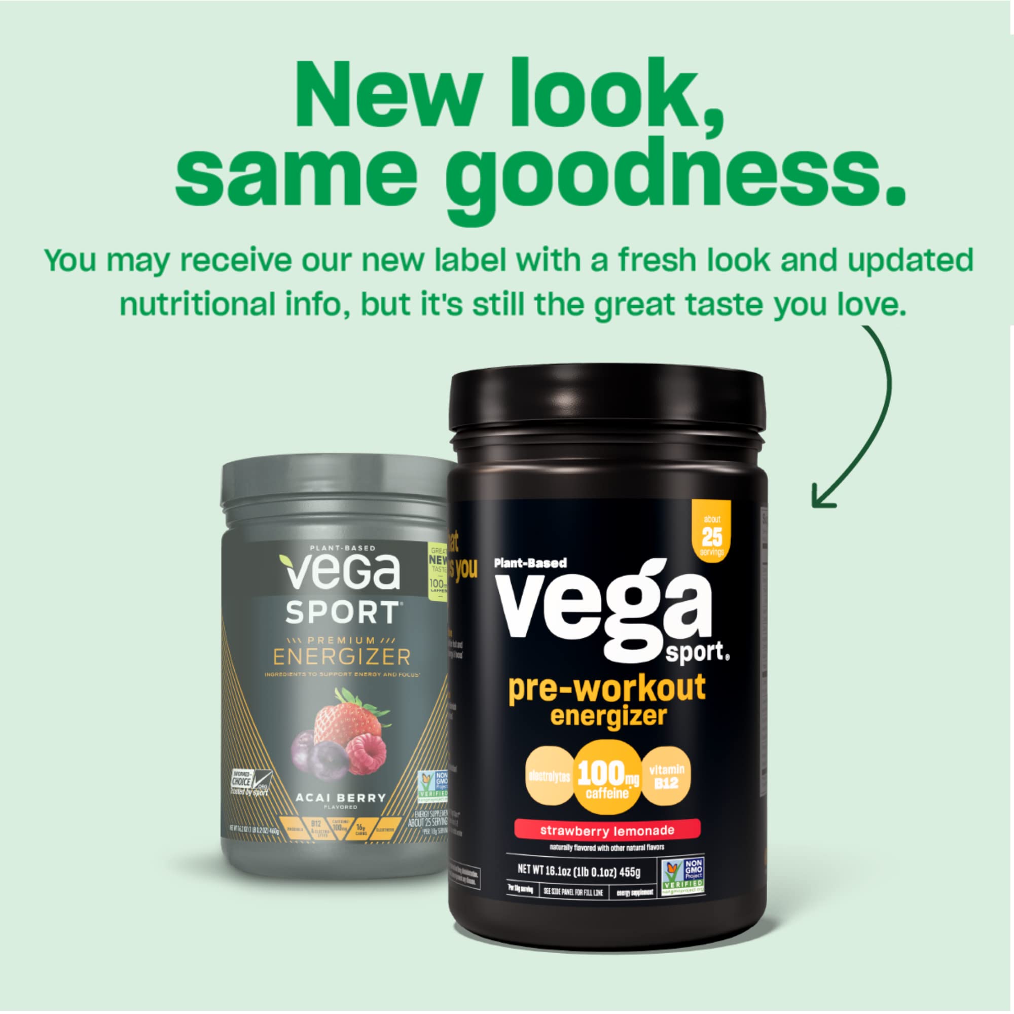 Vega Premium Sport Protein Vanilla Protein Powder, Vegan, Non GMO & Sport Pre-Workout VegaAu supplements