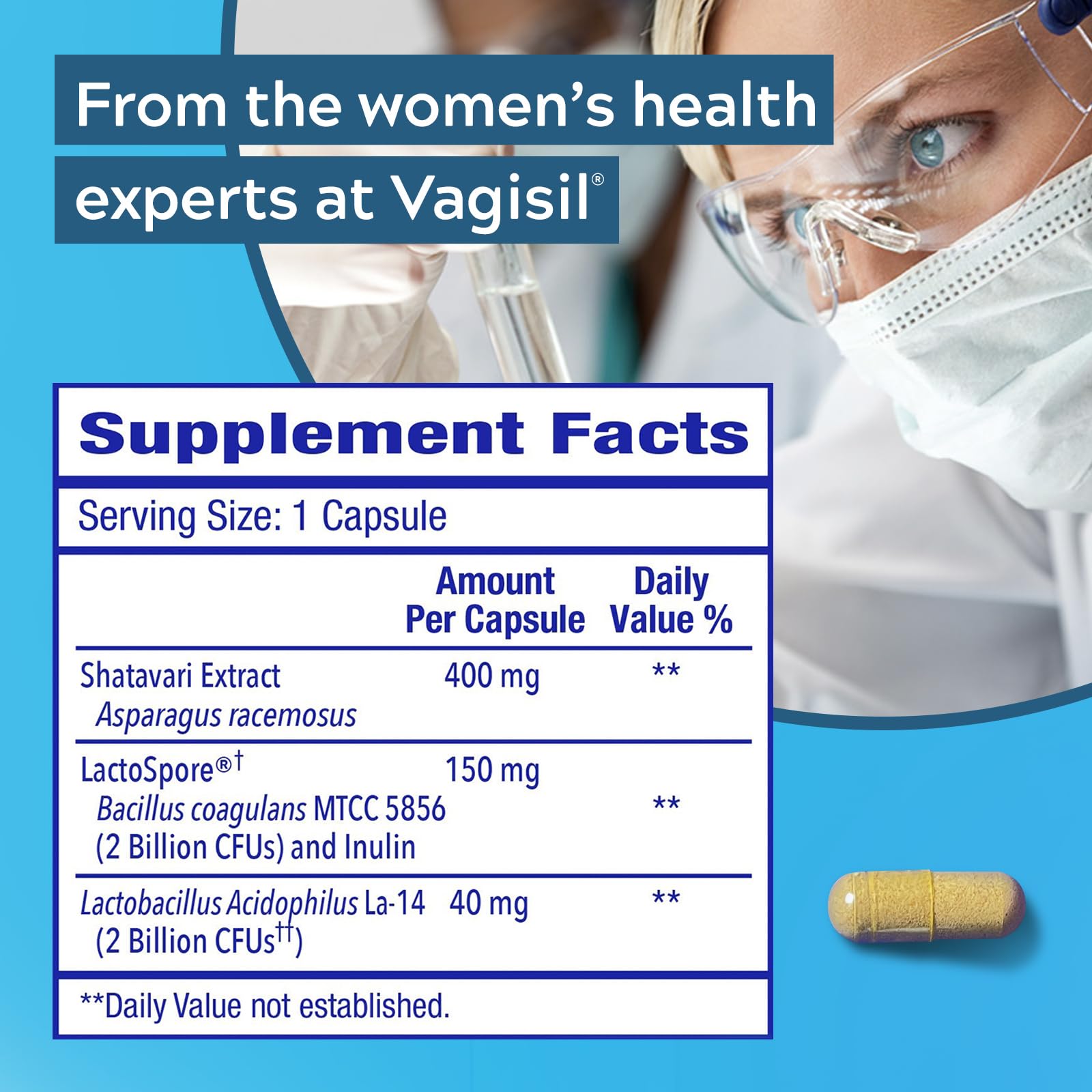 Vagisil Vaginal Health Supplements, Clinically-Proven Probiotics, Promotes Vaginal Health VagisilAu supplements