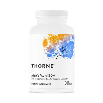 THORNE - Men's Multi 50+ - Comprehensive Daily Multivitamin with Vitamins A, B6, B12, C, D, E, Zinc & More - Support Heart, Brain, Prostate, Muscle & Immune Health* - 180 Capsules THORNEAu supplements