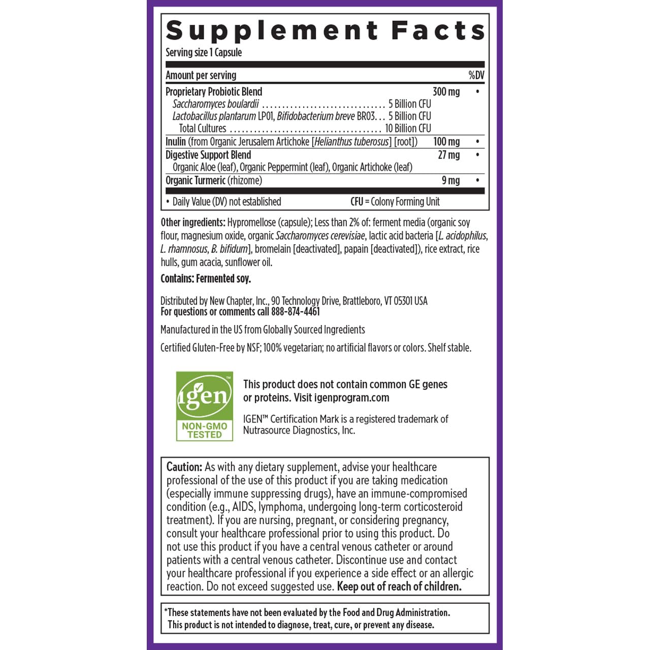 New Chapter All-Flora Probiotic for Advanced Digestion & Complete Gut Health with Prebiotics + Postbiotics, Clinical-Strength Strains, 100% Vegetarian, Non-GMO, Shelf Stable - 60 ct (2 Month Supply) New ChapterAu supplements