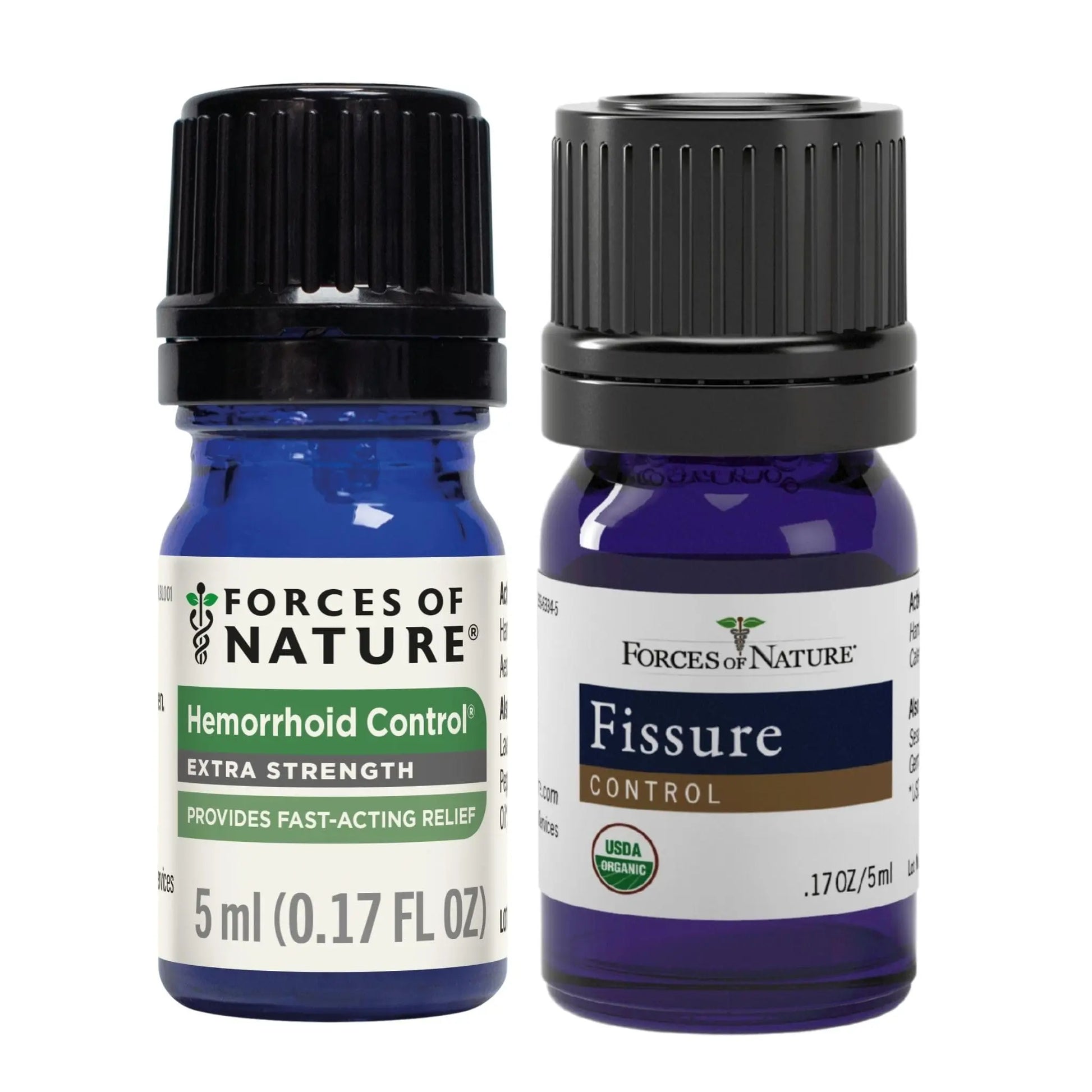 Forces of Nature Hemorrhoid Control Extra Strength (5ml) + Organic Fissure Care (5ml) | Virtual Bundle Forces of NatureAu supplements