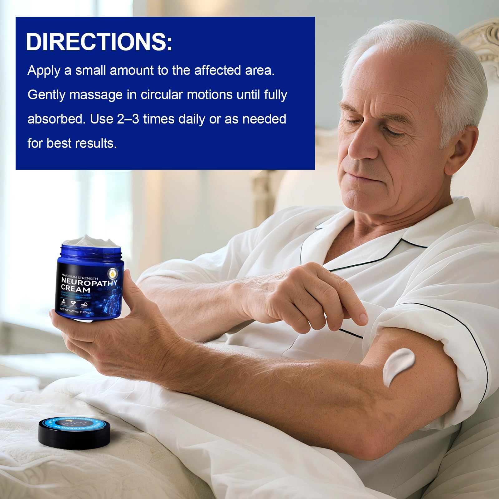 Neuropathy Cream Extra Strength 120g, Neuropathy Nerve Pain Relief Cream Contains Arnica, Vitamin B6 & Lavender, Deep Soothing & Moisturizing Aus HealthcareAu supplements