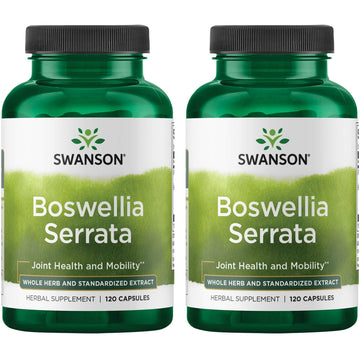 Swanson Boswellia Serrata - Whole Herb & Standardized Extract 120 Caps (2 Pack) SwansonAu supplements