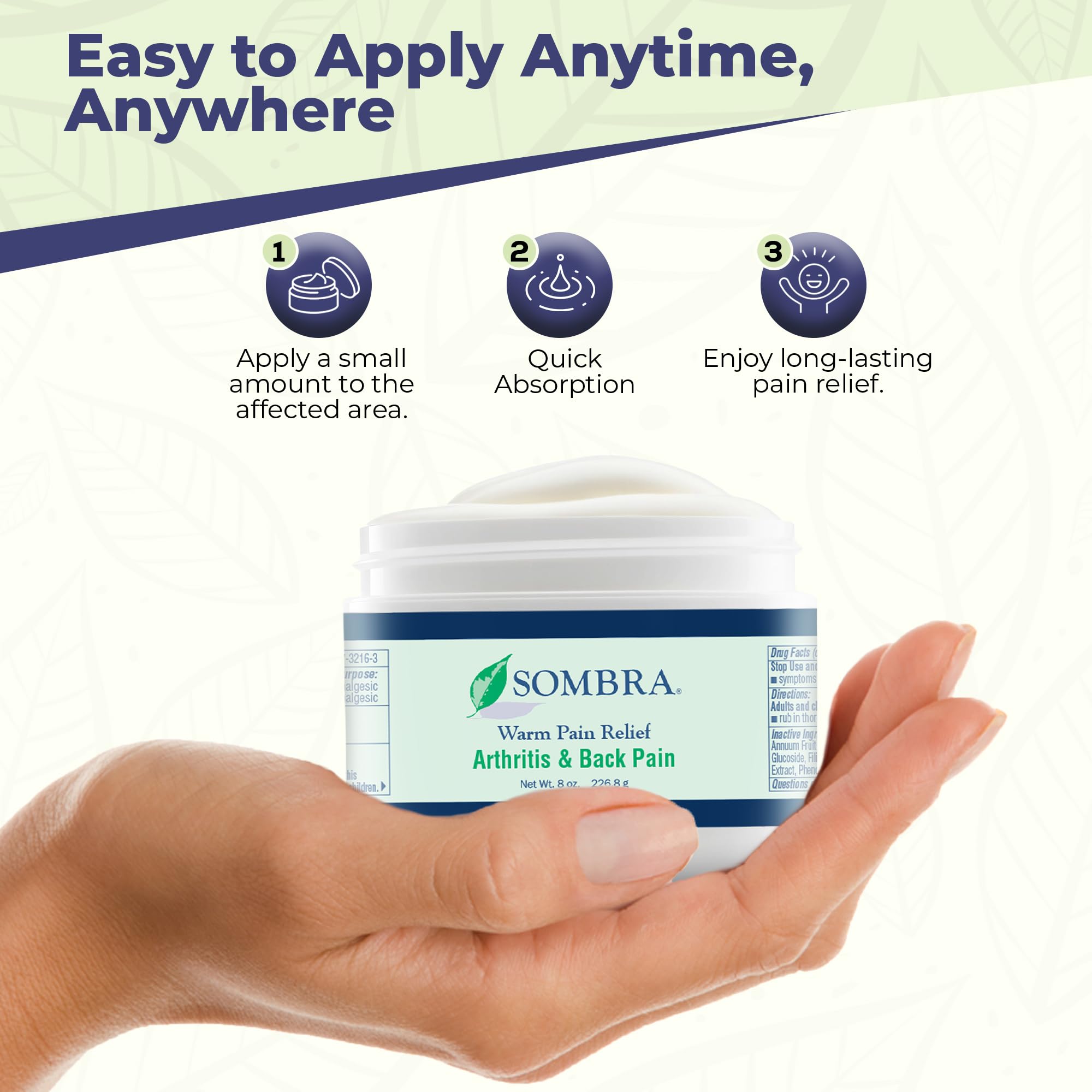Sombra Warm Therapy Gel – Warming Muscle Comfort & Tension Relief – 8oz Jar SombraAu supplements
