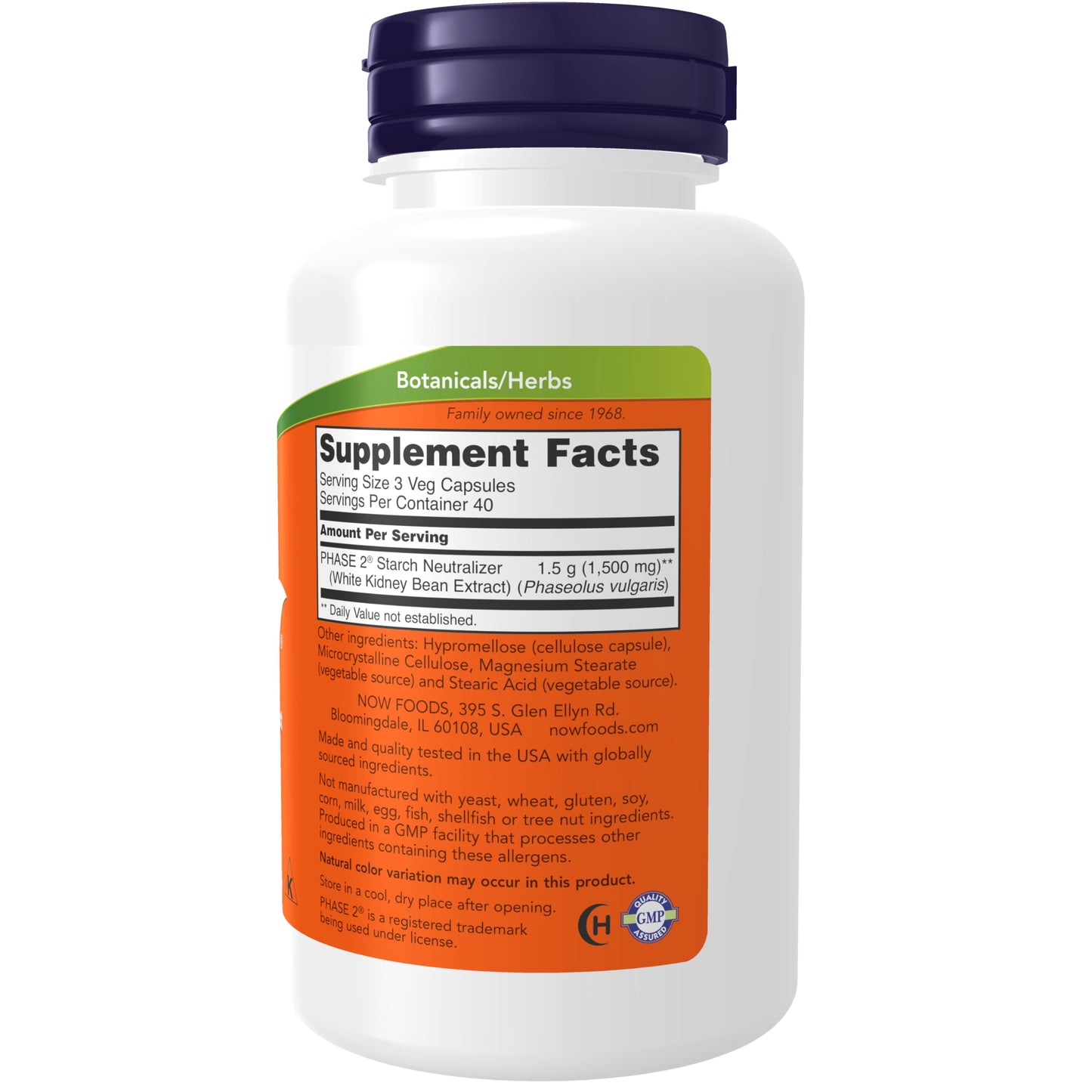 NOW Supplements, Phase 2® (White Kidney Bean Extract) 500 mg, Weight Management NOWUS supplements
