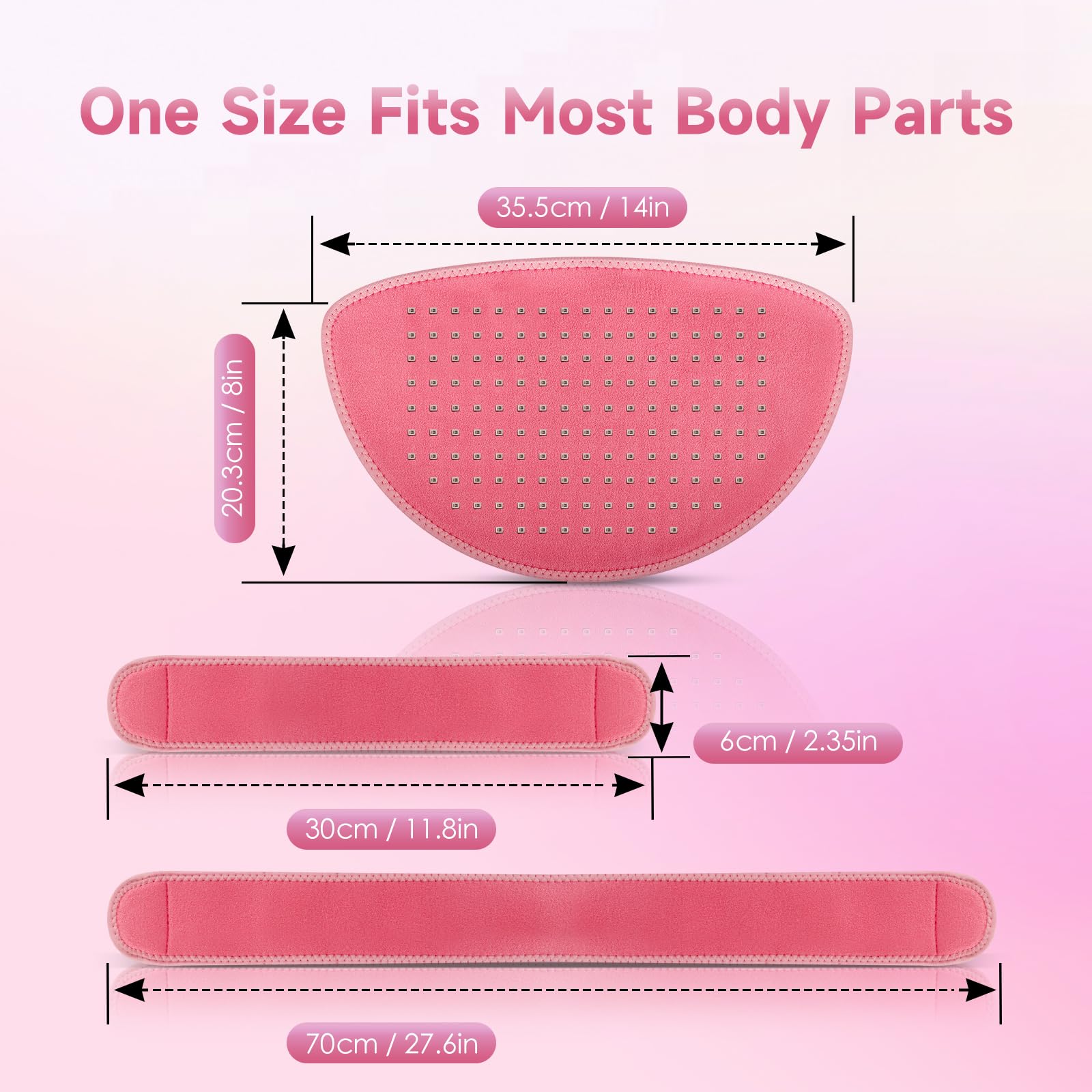 Red Light Therapy Belt Pad: Near Infrared Lamp Pain Relief 156 LEDs Wrap Body Heating Pads AstarexinAu supplements