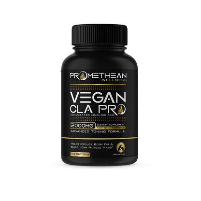Vegan CLA Pro 2000 mg Pure Premium CLA Safflower Oil Conjugated Linoleic Acid Best Promethean WellnessUS supplements