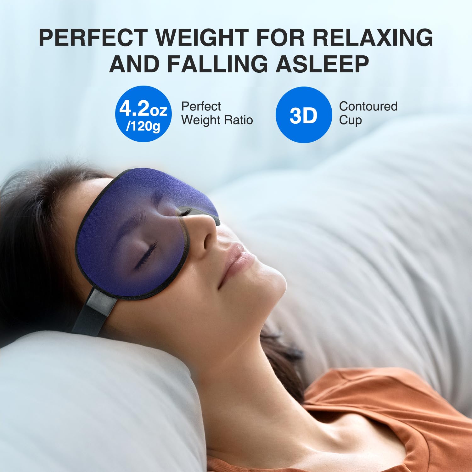 YFONG Weighted Sleep Mask, Women Men 3D Eye Mask Blocking Lights YFONGUS supplements