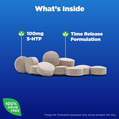 Natrol 5-HTP 100mg, Dietary Supplement Helps Support a Balanced Mood, Mood and Stress Support Supplement, 90 Time Release Tablets, 45-90 Day Supply NatrolUS supplements