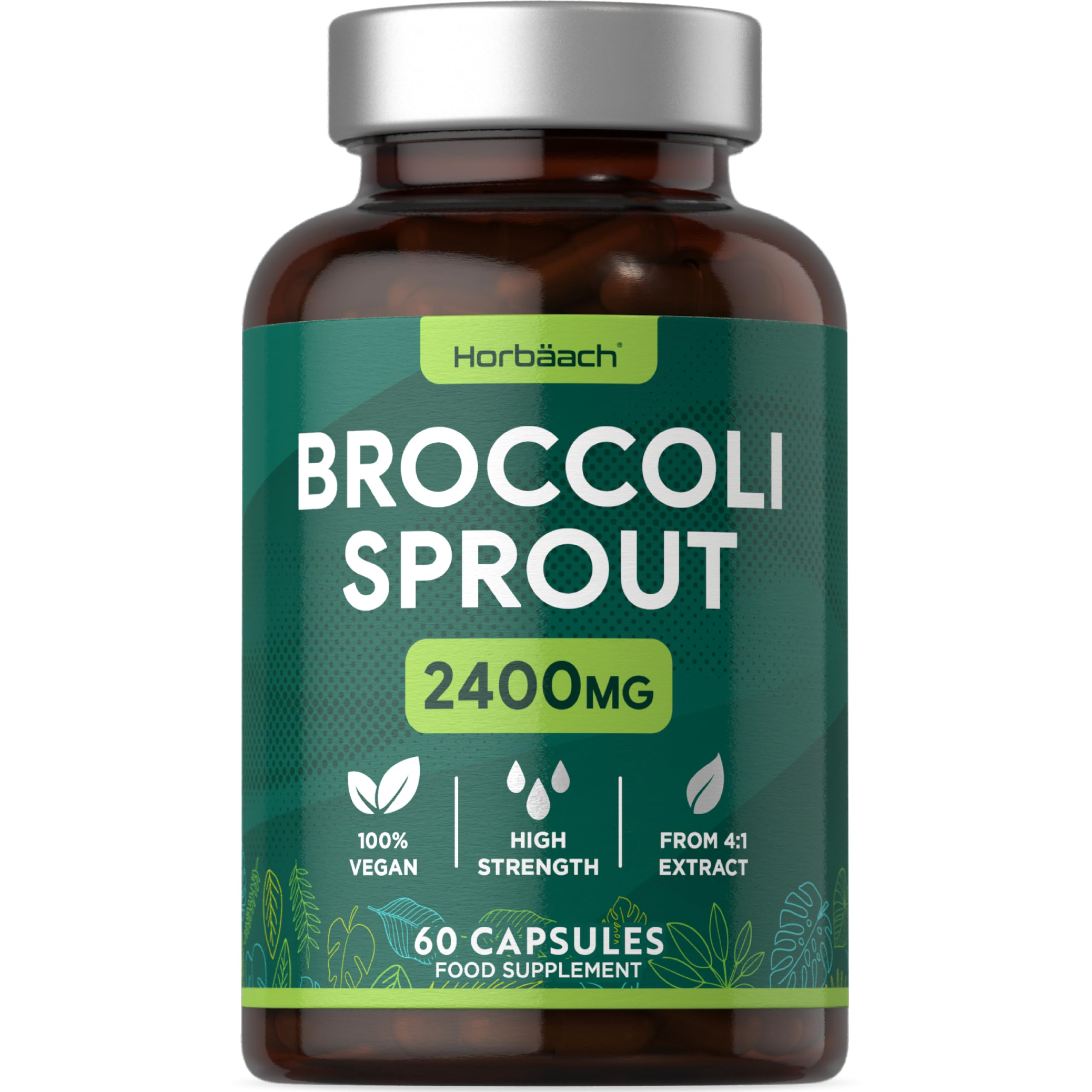 Broccoli Sprout Extract | Activated Sulforaphane Supplement | 2400mg Capsules | 60 Ct HorbäachUS supplements