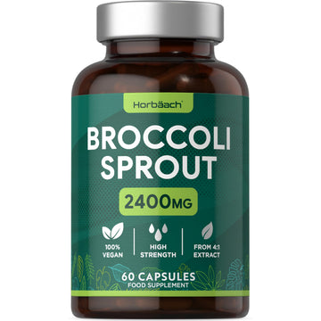 Broccoli Sprout Extract | Activated Sulforaphane Supplement | 2400mg Capsules | 60 Ct HorbäachUS supplements