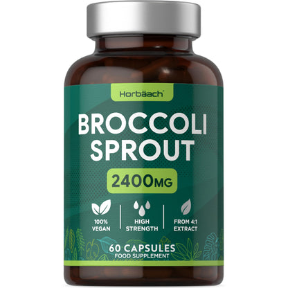 Broccoli Sprout Extract | Activated Sulforaphane Supplement | 2400mg Capsules | 60 Ct HorbäachUS supplements